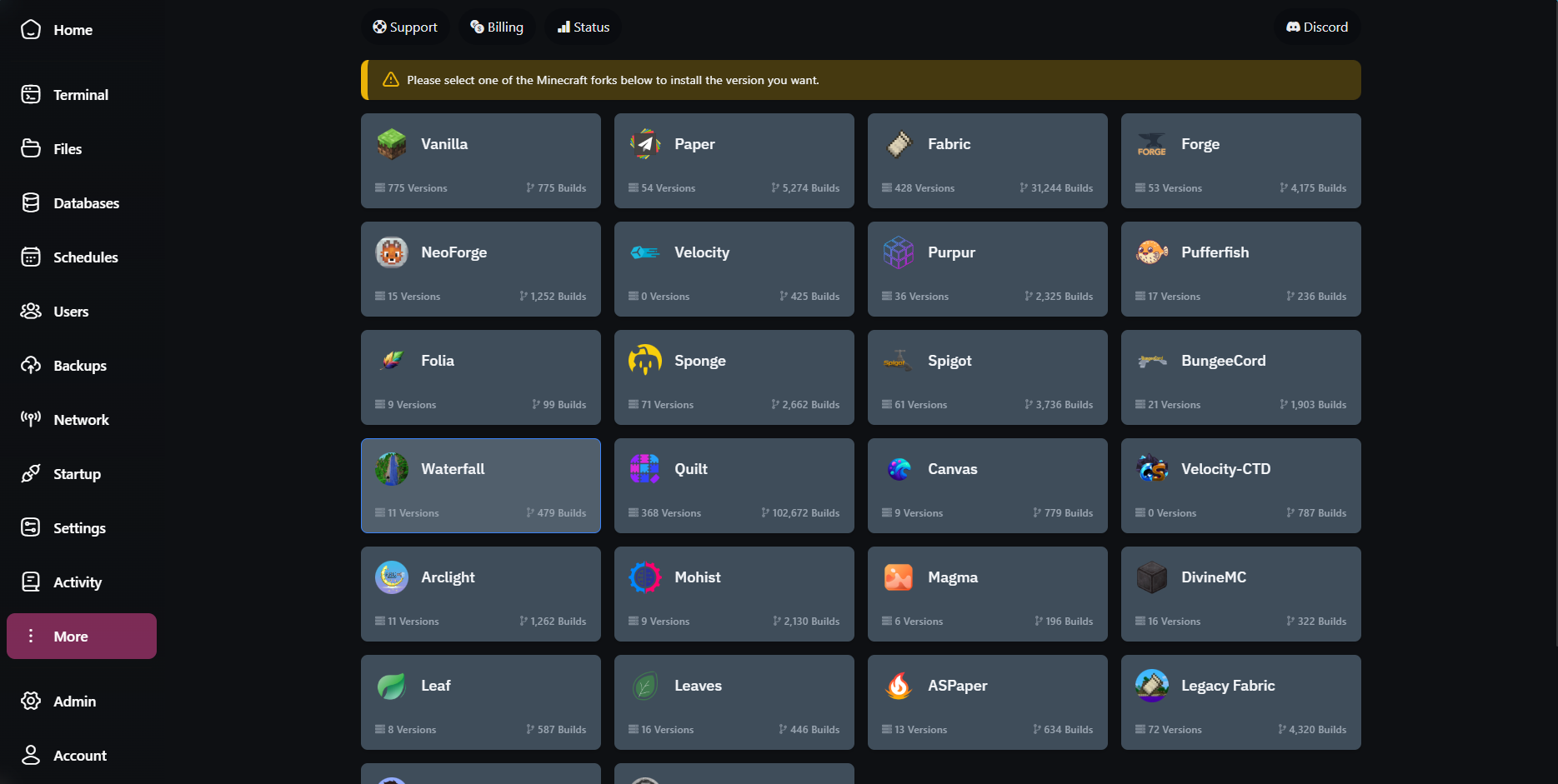 Mudança Automática de Versão
